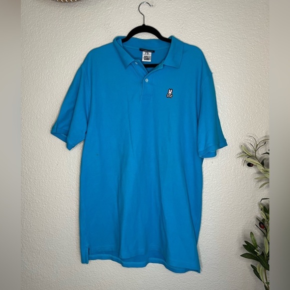 Psycho Bunny 🐰 Classic Pique Bright Blue Polo 9 - Picture 1 of 7